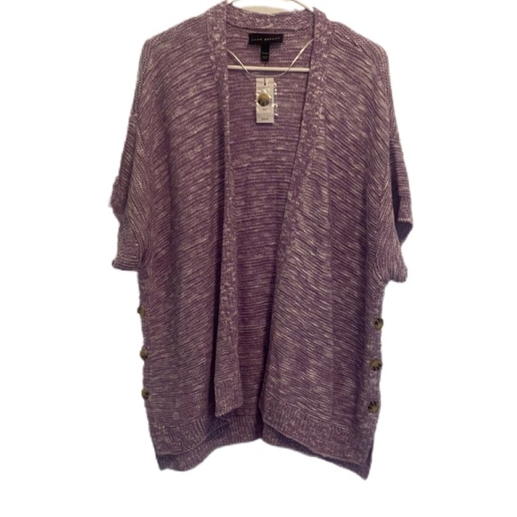 Lane Bryant NWT Women’s Open Front Purple Loose Cardigan Sweater Sz 22/24 New - Picture 1 of 4